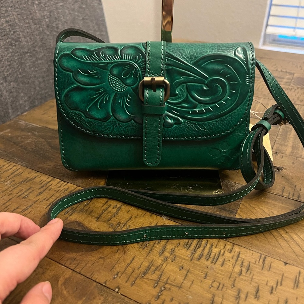 Patricia Nash Green Leather Bag